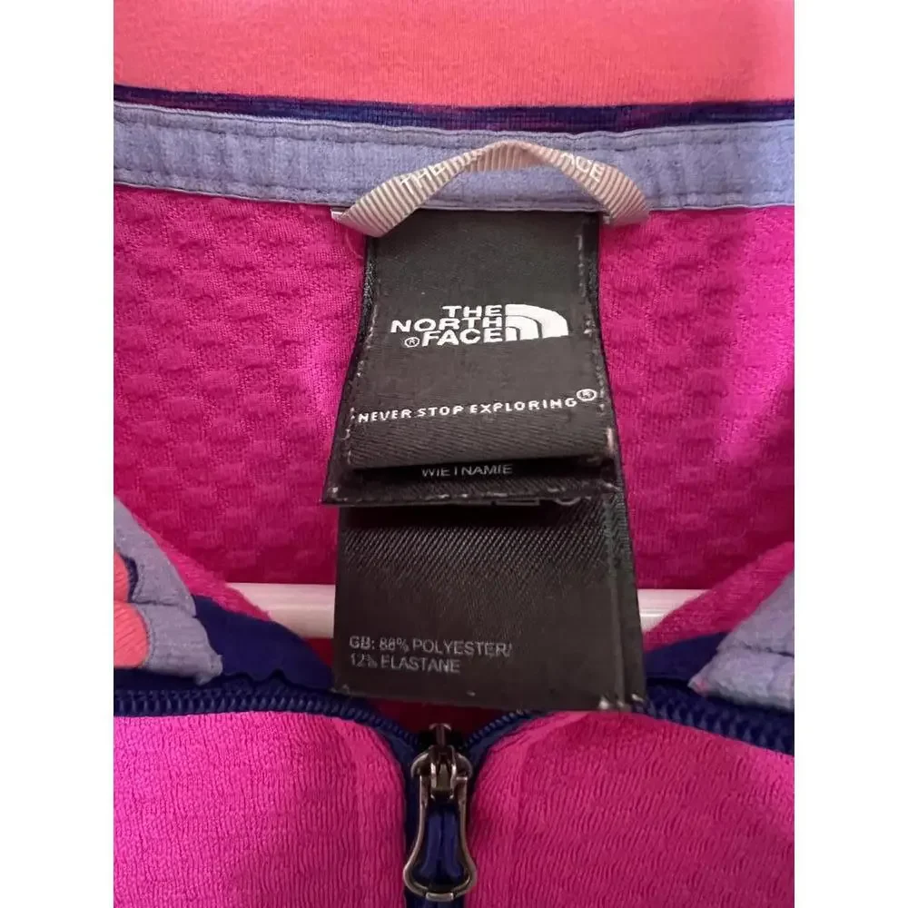 The North Face Pink Waffle Quarter Zip - M - Picture 3 of 8